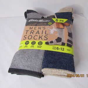 Eddie Bauer Mens Trail Socks. Arch Support, Oder Control and Moisture Wicking.